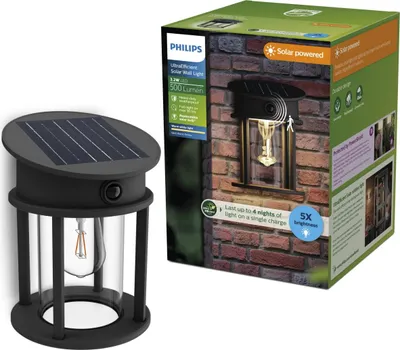 Imagen del producto de Philips 929004633001, Lámpara de pared para exteriores, color , metal, plástico, IP44, ideal para garaje o terraza, clase III