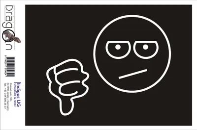 Produktbild von Aufkleber / Autoaufkleber - JDM / Die cut / Auto / OEM - not good emoticon 210x210mm weiß - Heckscheibe / Heckscheibenaufkleber