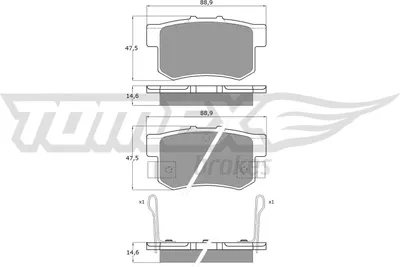Produktbild von TOMEX brakes Bremsbeläge Satz Hinten Bremsklötze für SUZUKI SWIFT III (MZ, EZ) TX 11-00