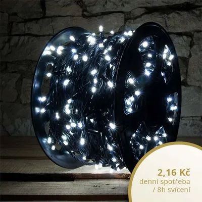 Obrázek produktu pro LED světelný řetěz 100 m, ledově bílá, 600 diod, IP67