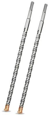 Image de Forets SDS Plus à percussion, 12 mm x 350 mm, lot de 2, forets pour béton avec 4 lames en carbure de tungstène