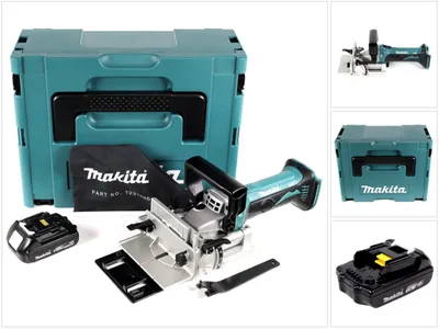 Produktbild von Makita DPJ 180 Y1J 18 V Li-Ion Akku Nutfräse im Makpac + 1 x 1,5 Ah Akku - ohne Ladegerät