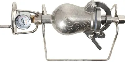 Image de Machine à pop-corn - Marmite à pop-corn manuelle - Acier inoxydable - Pour cuisinière et feu ouvert - Paroi épaisse - Mini