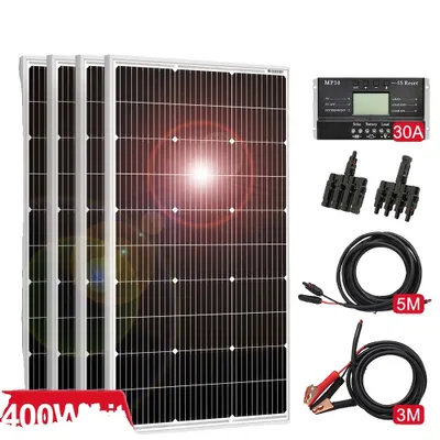 Produktbild von DOKIO Solarpanel, 400W Leistungsabgabe, monokristallines Silizium, 400W Set
