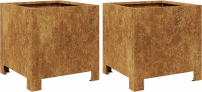 Zdjęcie produktu dla vidaXL Sadzarka 2 szt. 30x30x30 cm Stal odporna na warunki atmosferyczne