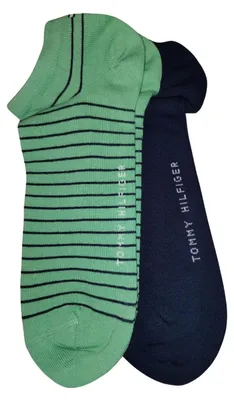 Immagine prodotto di Tommy Hilfiger - Calzini alla caviglia da uomo (confezione da 2) NA1124 (38,5 EU - 43 EU) (verde/blu navy scuro)