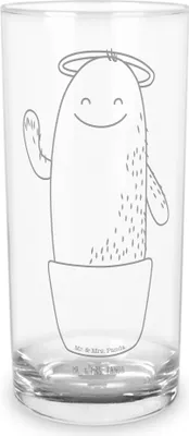 Produktbild von Mr. & Mrs. Panda Longdrinkglas Kaktus Heilig 400 ml - Transparent - Geschenk, Cocktailglas, Tumbler, Eltern, Heiligenschein, Trinkglas, Schwestern, Glas, Familie, Kakteen