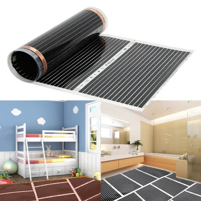 Zdjęcie produktu dla Folia grzewcza Jopassy ogrzewanie podłogowe ogrzewanie elektryczne na podczerwień, 220W/m2, odpowiednie dla 5m2, zestaw folii grzewczej, 2x0,5m na sztukę