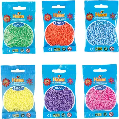 Produktbild von Hama Set mit 12.000 Mini-Bügelperlen pastell