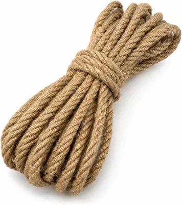 Imagen del producto de Cuerda de yute, 10 mm de diámetro, 10 metros de longitud, natural, ideal para jardinería y manualidades