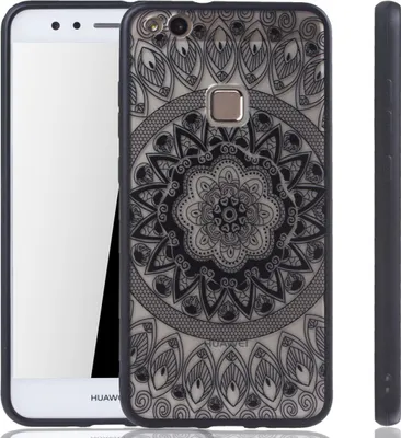 Zdjęcie produktu dla Etui na telefon komórkowy Mandala do Huawei P10 Lite Etui ochronne z motywem koła Pokrowiec na torbę Bumper Czarny