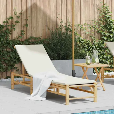 Produktbild von Maison Exclusive - Sonnenliege mit Auflage 55x199x30 cm Bambus