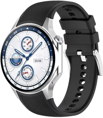 Produktbild von CHPN – Schwarzes Armband passend für Samsung Watch – 22 mm – S – Schwarz – Silikon – Sportarmband
