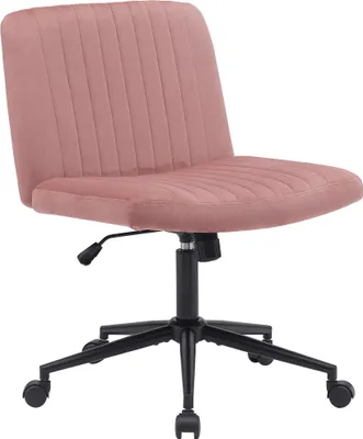 Produktbild von CLP Bürostuhl Kingman höhenverstellbar und drehbar pink Material Samt