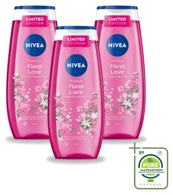Produktbild von 3 x Nivea Douchegel Floral Love - 250 ml - Großpackung - 3 Stücke