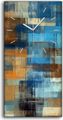Produktbild von Küche Wohnzimmer Wand Leinwand Uhr Geräuschlos 30x60 Malerei Abstrakte Kunst - weiße Hände