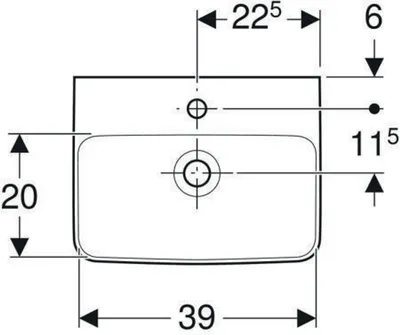 Produktbild von Geberit 501624001 Renova Plan Handwaschbecken, 45x34cm