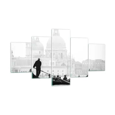Produktbild von Bilder auf glas - Venedig Basilika - 125x70cm - Glasbilder - Wandbilder - Kunstdruck - zum Aufhängen bereit - Wanddekoration aus Glas - Glas Bilder - Wandbild auf Glas - 5 Teile - GEA125x70-3563