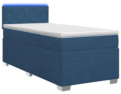 Immagine prodotto di Letto con struttura a molle e materasso, illuminazione LED blu, dimensioni 80 x 200 cm