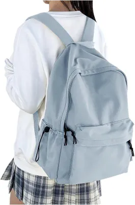Produktbild von Schulrucksack für Mädchen, 14 Zoll Laptop Tasche, Leichter, wasserabweisender Rucksack, Blau