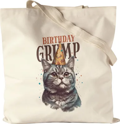 Produktbild von Birthday Grump Jutebeutel Katzenbesitzer Happy Birthday Lustig Spruch