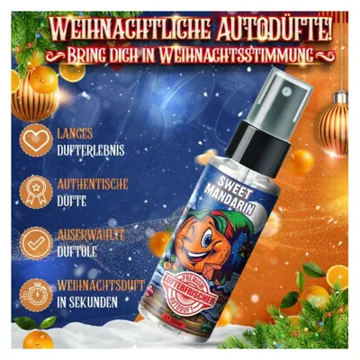 Produktbild von FLAVOUR BOMB - SWEET MANDARIN 50ML Premium Lufterfrischer Innenraumduft Weihnachtsduft Autoduft