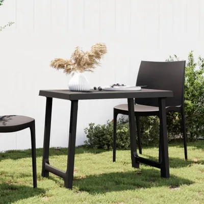 Obrázok produktu pre vidaXL Kempingový stôl antracit 79x56x64 cm PP vzhľad dreva