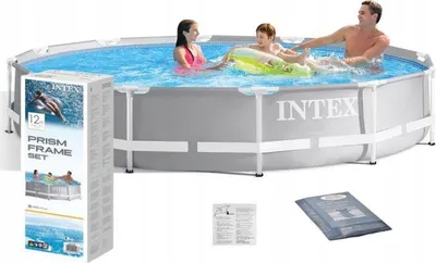 Zdjęcie produktu dla Intex 26710EH, 6503 l, Basen ramowy, Dziecko i dorosły, Szary, 21,7 kg