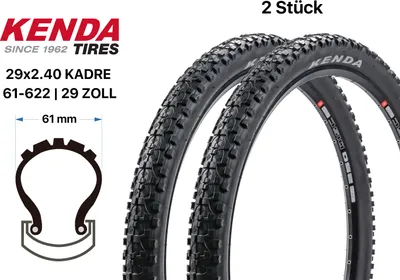 Produktbild von 2 Stück 29 Zoll KENDA KADRE Fahrrad Reifen 61-622 MTB Mountain Bike 29x2.40 tire