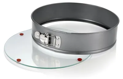 Produktbild von Springform DELÍCIA ø 28 cm, mit Glasboden, Silber