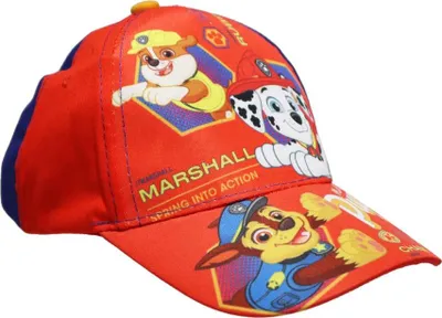 Produktbild von Paw Patrol Chase Rubble Kinder Jungen Basecap Baseball Kappe – Rot / 54