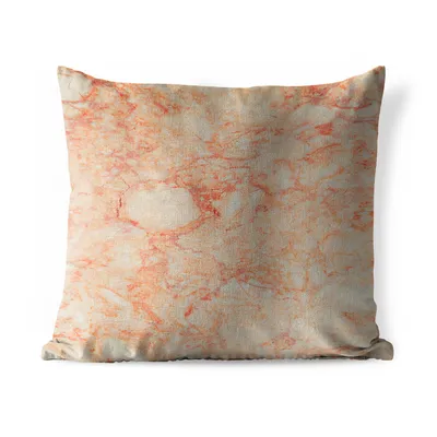 Obrázek produktu pro MuchoWow® Vnější polštář - Mramor - červená - oranžová -45x45 cm- Odolnost proti povětrnostním vlivům - polštář do obývacího pokoje