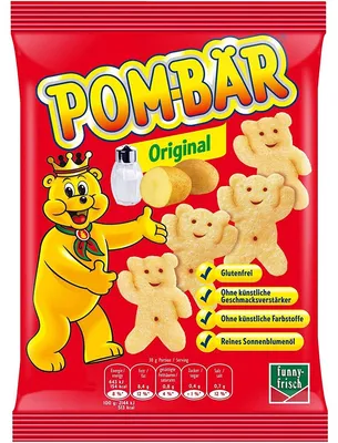 Immagine prodotto di Funny Fresh Pom Bears Original patatine salate 30g confezione da 12