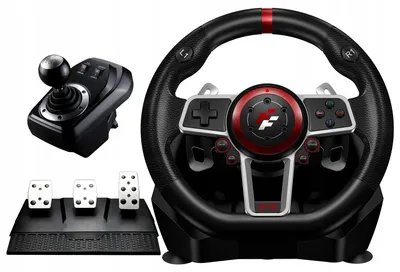 Productafbeelding van Stuurwiel 900° + 3 pedalen, 6 versnellingen FLASHFIRE suzuka - Compatibel met PC/PS4/Xbox/Switch
