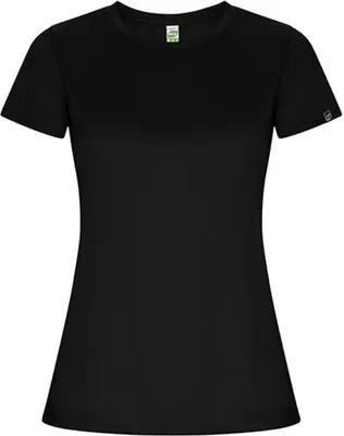 Image de Roly Eco CA0428 | WomenŽs Imola T-Shirt Femme T-Shirt - Couleur : Black 02 - Taille : XL