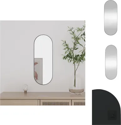 Image de vidaXL Miroir mural 15x40 cm Verre Ovale - Miroir