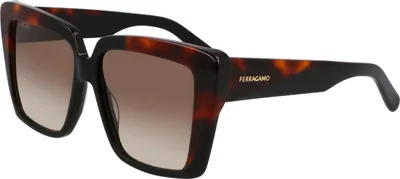 Produktbild von FERRAGAMO SF1060SN 006 BLACK/TORTOISE 55/14/140 FEMALE Sonnenbrillen