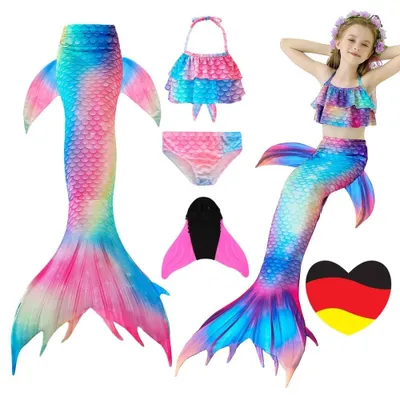 Produktbild von Profi Kinder flosse Meerjungfrauen Kind Bikini Mermaid Meerjungfrau Monoflosse