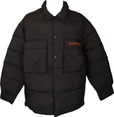 Produktbild von CK CALVIN KLEIN JEANS Jacke blau unter wintergepolsterter Daunenjacke offene Vordertaschen mit Knöpfen Artikel J30J322218, XL, Poliestere 100%