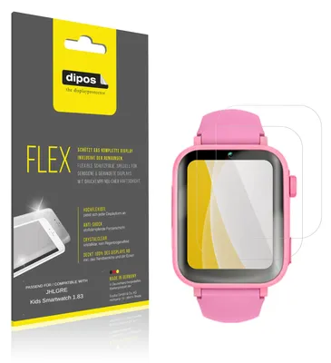 Immagine prodotto di 2x Pellicola protettiva per JHLGRE Kids Smartwatch 1.83, rivestimento al 100%, Protezione dipos Flex