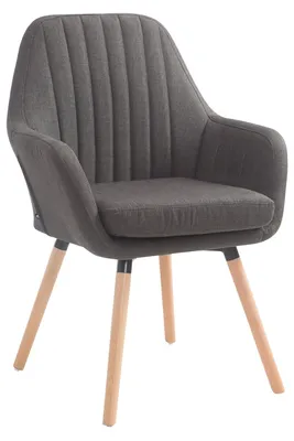 Image de Chaise Florian tissu Natura gris foncé