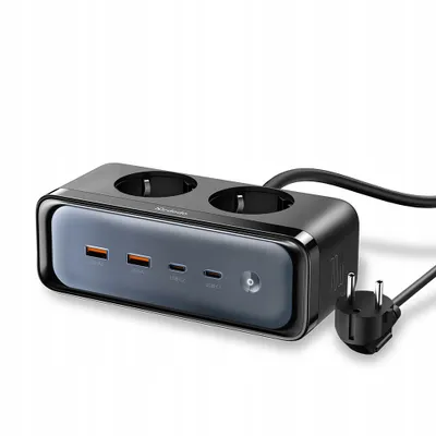 Obrázok produktu pre Mcdodo - 6in1 Extension Cord Energy Cube Series predlžovací kábel s 2× Schuko, 2× USB-C a 2× USB, 70 W, GaN technológia, 1,5 m – čierny