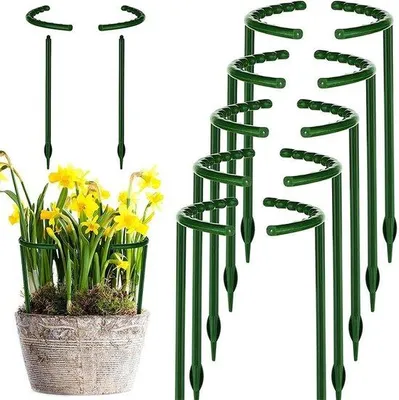 Produktbild von 20 Stück Pflanzstützen für Zimmerpflanzen - Unterstützung für Pflanzen und Blumen Pflanzhilfe halbrund