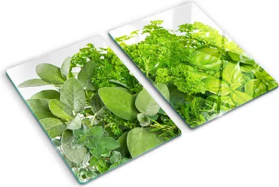 Obrázek produktu pro Kryt varné desky – Kryt na indukční desku – Ochranná skleněná deska – 2x40x52 cm– Skleněné ochranné desky na sporák –Tvrzené sklo –Byliny