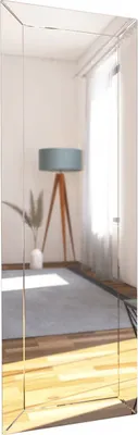 Produktbild von Rechteckiger Wandspiegel Nady mit Rahmenmuster im Spiegelglas, transparent, 40x120 cm, 6795