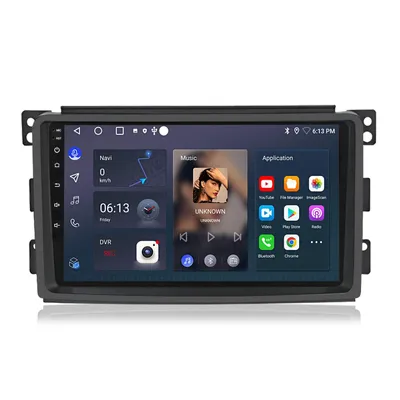 Image de Autoradio Android 9'' 128GB pour Smart Fortwo 451 Vorfacelift (2007-2010) avec CarPlay & Android Auto Navigation & Bluetooth