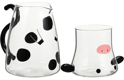 Produktbild von Glas Nachttisch Karaffe 550ml mit Becher, Borosilikatglas Wasserkrug mit Deckel für Wasser, Tee und Saft