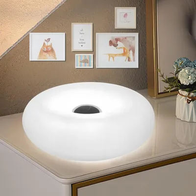 Produktbild von LED Tischlampe, USB Plastik Nachttischlampe, 3 Lichtfarbe Dimmbar, Touch-Steuerung,Wandleuchte,Dekorative Lichter,für Schlafzimmer,Wohnzimmer,Geschäft
