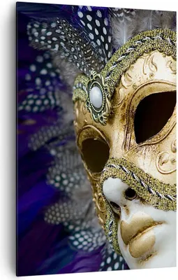 Produktbild von Bild auf Leinwand - Leinwandbild - Einteilig - Maske Gesicht Mysterium - 80x120cm - Wand Bild - Wanddeko - Wandbilder - Leinwanddruck - Wanddekoration - Leinwand bilder - Wandbild - PA80x120-0147