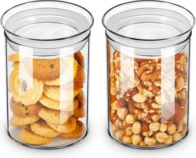 Produktbild von Borosilicaatglas-Vorratsbehälter 300/450/700/800/1100/1650 ml transparent